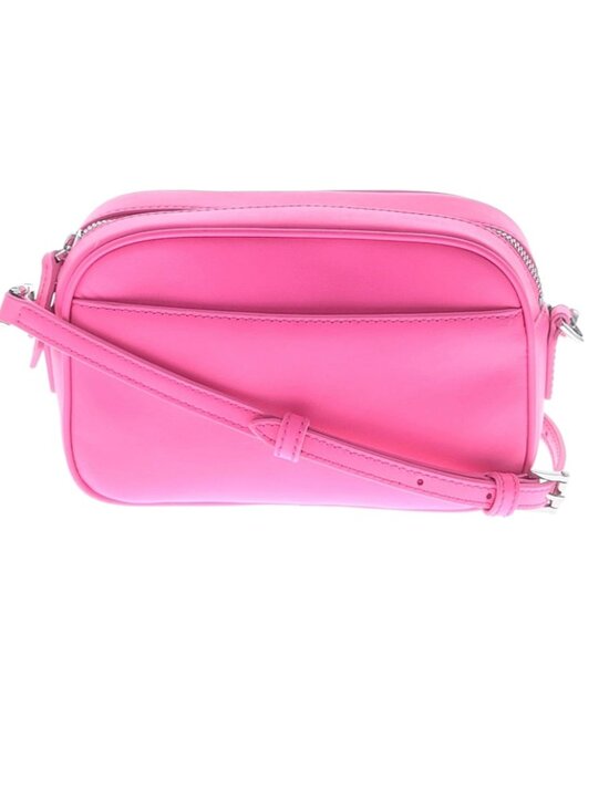 Italic Handbags - Italic Box Leather Camera Crossbody Bag in Hot Pink